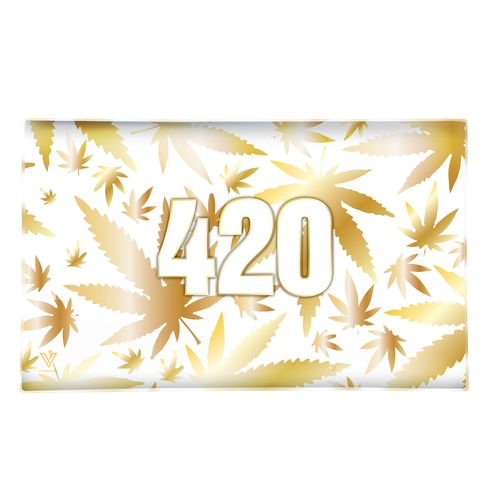 V-Syndicate Glass Rolling Tray Large - 420 Gold